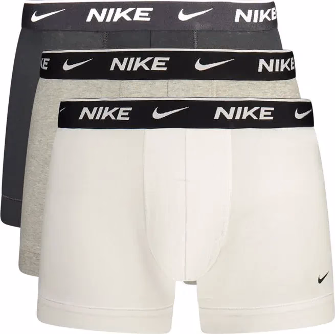 Nike Grey Cotton Men Boxer Short